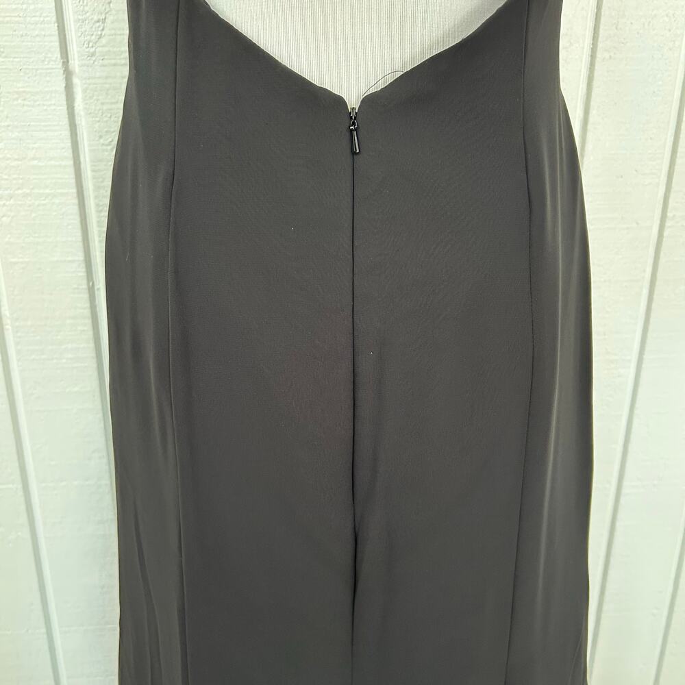 Alvina Valenta Maids Black Lace Open Back Formal Gown Maxi Dress Size 12 - Picture 9 of 9